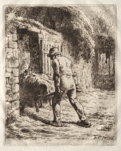 Sedlák s trakařem od Jean-Francois Millet