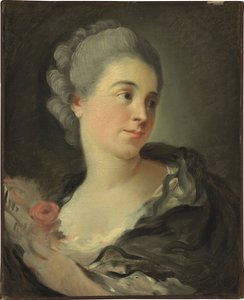 Portrét Marie Therese Colombe - Obraz Jean Honore Fragonard (1732-1806), olej na plátně, 49x40 cm - (Portrét Marie-Therese Colombe, Olej na plátně Jean-Honore Fragonard) - Soukromá sbírka od Jean-Honore Fragonard