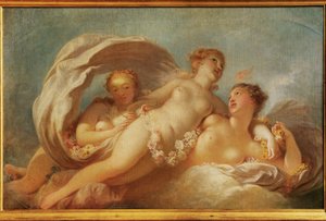 Tři grácie (malba na plátně) od Jean-Honore Fragonard