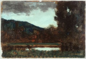 Krajina Alsaska, soumrak, mezi lety 1879 a 1888 (olej)
