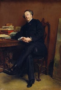 Alexander Dumas Fils (1824-95) 1877 (olej na plátně) od Jean Louis Ernest Meissonier
