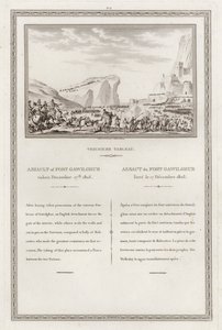 Dobytí pevnosti Gawilghur Brity pod velením Arthura Wellesleyho, druhá anglo-maraštrská válka, Indie od Jean (after) Duplessi Bertaux