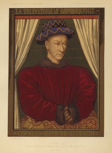Charles VII, král Francie (chromolitho)