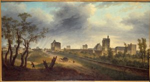 Pohled na hrad Vincennes Obraz od Adriena Guigneta (1816-1854) od Jean Adrien Guignet