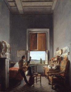 Léon Pallière 1787-1820 ve svém pokoji ve Villa Medici, Řím, 1817.