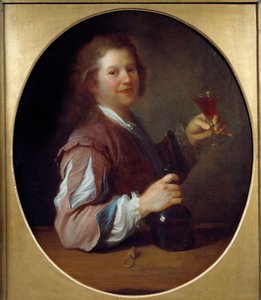 Portrét umělce v pijákovi Obraz Jean Alexis Grimou (1680-1740) 1724 Sun. 1x0,85m