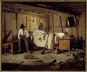 Pytlák Obraz Jeana Alphonse Roehna (1799-1864) 1850 Rozm. 0,5x0,6m