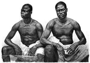 Dva muži z Assinie, Guinea, c1860-1920.
