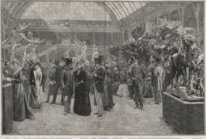 Den zahájení Societe nationale des beaux-arts v Palais des Champs-Elysees v Paříži od Jean Andre after Rixens