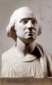 Mramorová busta od George Washingtona (1732-1789) Socha od Jean Antoine Houdona (1741-1828) 1786 Paříž, Musee du Louvre od Jean Antoine Houdon