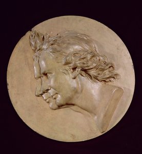 Medailon zobrazující Josepha (1740-1810) a Etienna Montgolfiera (1745-99) od Jean Antoine Houdon