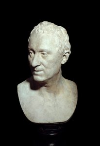 Terakotová busta filozofa Denise Diderota (1713-1784) Socha Jeana Antoina Houdona (1741-1828) 1771 Paříž, Musee du Louvre od Jean Antoine Houdon