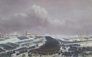 Bitva u Eylau, 8. února 1807 (akvarel na papíře)