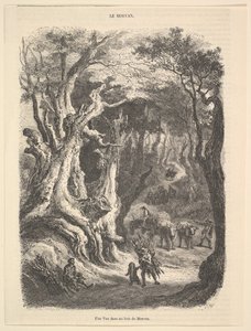 Pohled v lese Morvan, 1837-66. od Jean Antoine Watteau
