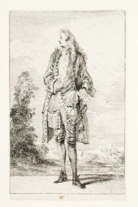 Pánové, ruku ve vestě od Jean Antoine Watteau