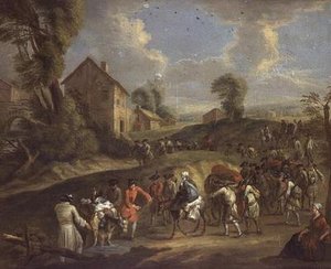 Pěchota na březen od Jean Antoine Watteau