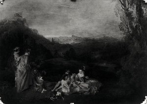 Peaceful Love, c.1718-19 (viz také 418315) od Jean Antoine Watteau