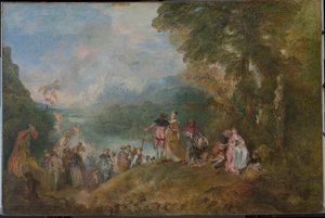 Pouť do Cythery Nalodění pro Cytheru, 1717 od Jean Antoine Watteau
