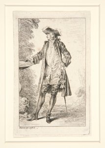 Talíř ze série Figures de mode (Figures of Fashion) od Jean Antoine Watteau