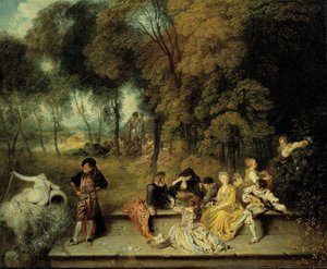 Pleasures of Love, ca. 1718-1719 od Jean Antoine Watteau