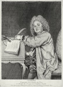 Portrét Jean-Ferryho rebela (1666-1747) vyrytý Moyreauem od Jean Antoine Watteau