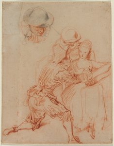 Studie na "Romanťák" od Jean Antoine Watteau
