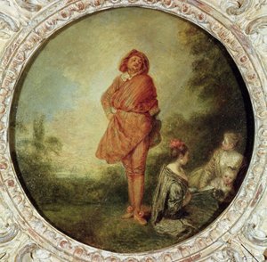 Pyšný muž, 1715 od Jean Antoine Watteau