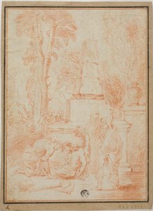 Tobiáš Pohřbívání mrtvých aneb Fókijův pohřeb od Jean Antoine Watteau