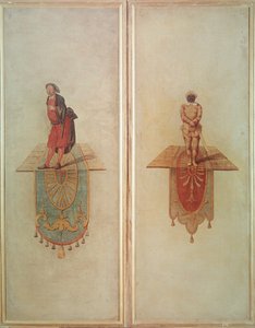 Pantalon (vlevo) a Harlekýn (vpravo) od Jean Antoine Watteau