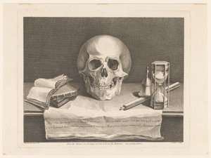 Zátiší se symboly vanitas od Jean Aubert