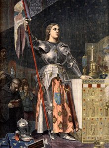 Portrét Johanky z Arku (1412 - 1431) při korunovaci Karla VII. (1429) rytina od Ingrese - Johanka z Arku při korunovaci Karla VII rytina po Ingresovi