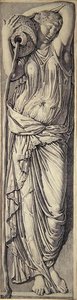 Nymfa (grafit na papíře) (pár viz 283230) od Jean Auguste Dominique Ingres