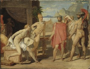 Achilles přijímá ve svém stanu vyslance Agamemnona, 1801 od Jean Auguste Dominique Ingres