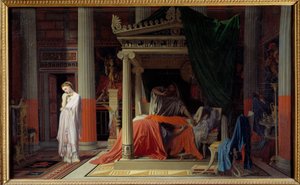 Antiochova nemoc neboli Antiochus a Stratonice Antiochus (324-261 př. n. l.) je nemocný láskou ke své nevlastní matce Stratonice. Obraz Jean Auguste Dominique Ingres (1780-1867) 1840 Ne. 0,57x0,98 m Chantilly, musee Conde - Nemoc Antiocha nebo Antiocha a od Jean Auguste Dominique Ingres