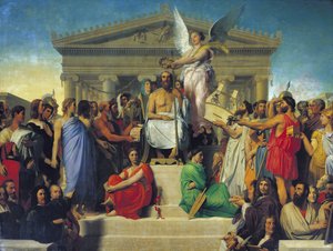 Apoteóza Homera, 1827 od Jean Auguste Dominique Ingres