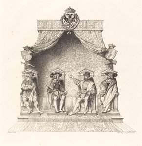 Čtyři soudci z Besançonu od Jean Auguste Dominique Ingres