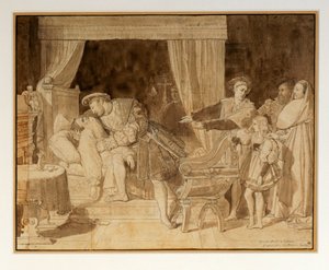 La mort de Leonard de Vinci - Smrt Leonarda ... od Jean Auguste Dominique Ingres