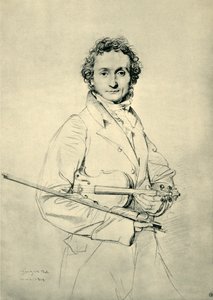 Paganini, Řím, 1819, 1943. od Jean Auguste Dominique Ingres