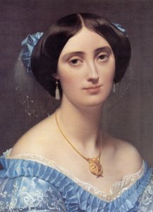 Portrét princezny Albert de Broglie (detail) od Jean Auguste Dominique Ingres