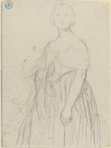 Skica pro Madame Moitessier od Jean Auguste Dominique Ingres