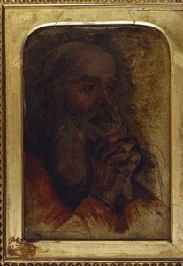 Studie hlavy starého muže pro "Ježíš mezi lékaři" od Jean Auguste Dominique Ingres