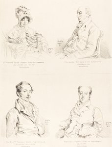 Sylvester (Douglas) Lord Glenbervie; Katherine Anne (North) Glenbervie; Frederic (severní) hrabě z Guilfordu; Frederic Sylvester Douglas od Jean Auguste Dominique Ingres