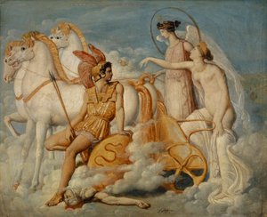 Venuše, zraněná Diomédem, se vrací na Olymp, cca 1803 od Jean Auguste Dominique Ingres