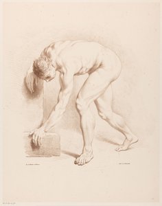 Gebogen naakte man   1384165   cs       czech Successfully Translated  Original: He caught me by the shoulder and we both came to the ground together (colour litho) Translat: He caught me by the shoulder and we both came to the ground together (colour lith