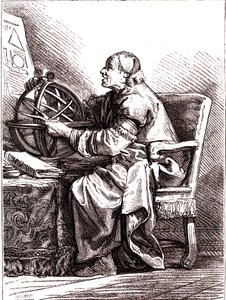 Tähtitieteilijä. 1878 (kaiverrus) od Jean Baptiste (after) Le Prince