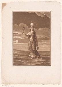 Isis, bohyně tisíce jmen, neboli zosobněná příroda La Déesse Myrionime, Isis, nebo osobnost přírody od Jean Baptiste Blaise Simonet