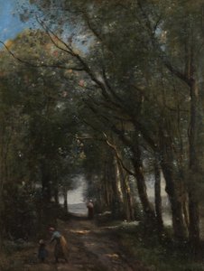 A Lane through the Trees, ca. 1870-73. od Jean Baptiste Camille Corot