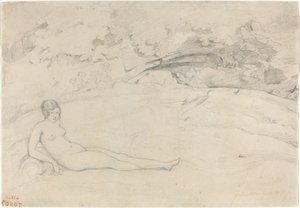 Akt ležící v krajině, 18251828. od Jean Baptiste Camille Corot