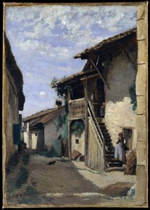 A Village Street, Dardagny od Jean Baptiste Camille Corot