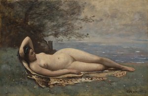 Bacchante u moře, 1865. od Jean Baptiste Camille Corot